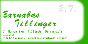 barnabas tillinger business card